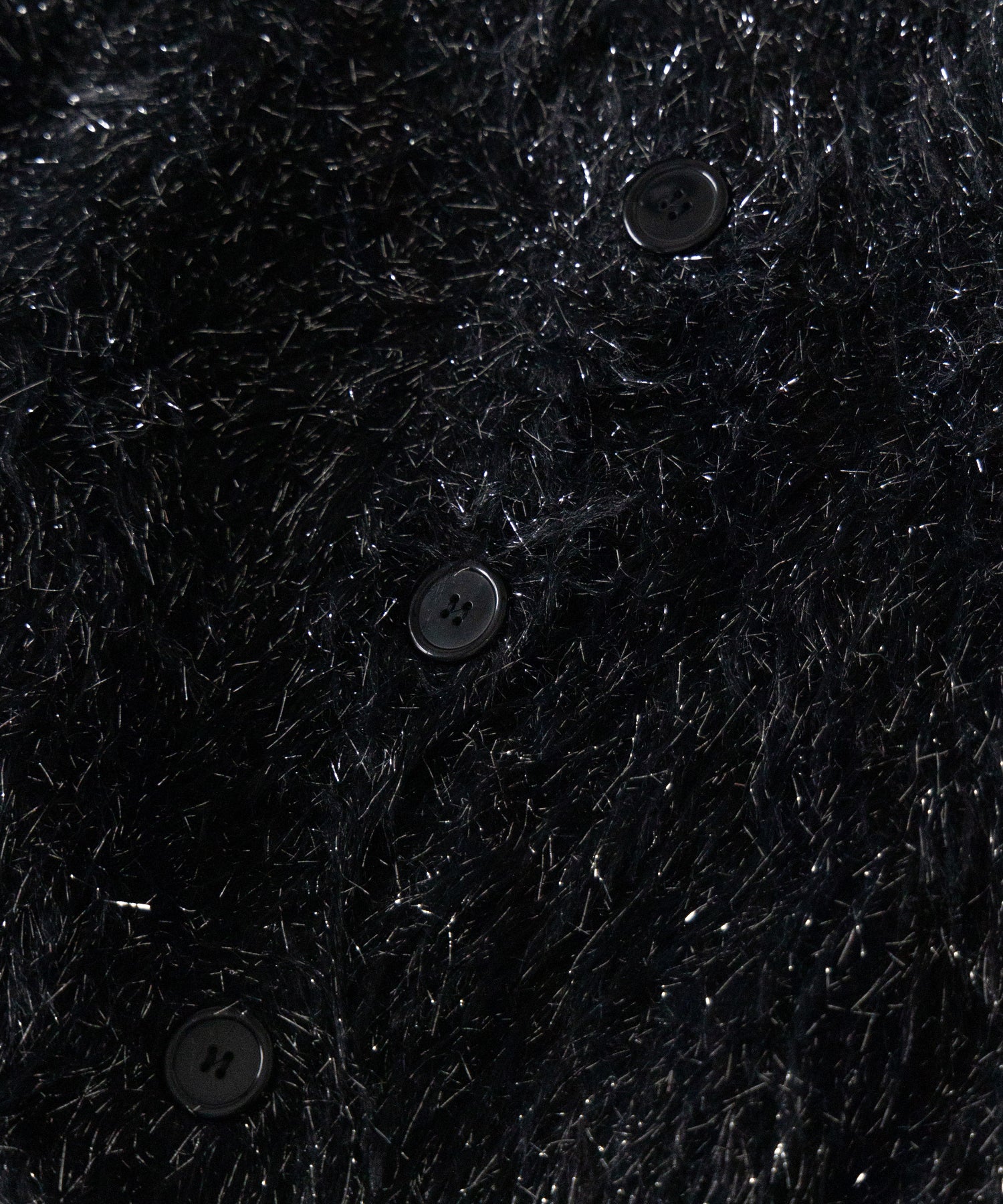 【 ２color 】ラメシャギーショートニットカーディガン ／ rame shaggy short knit cardigan