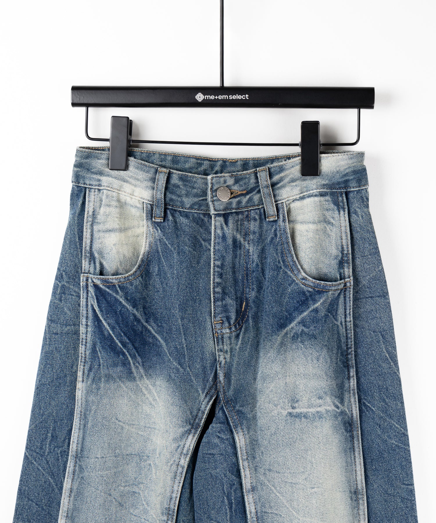 【 ４size 】ヴィンテージライクサイドタックストレートデニム ／vintage like side tuck straight denim