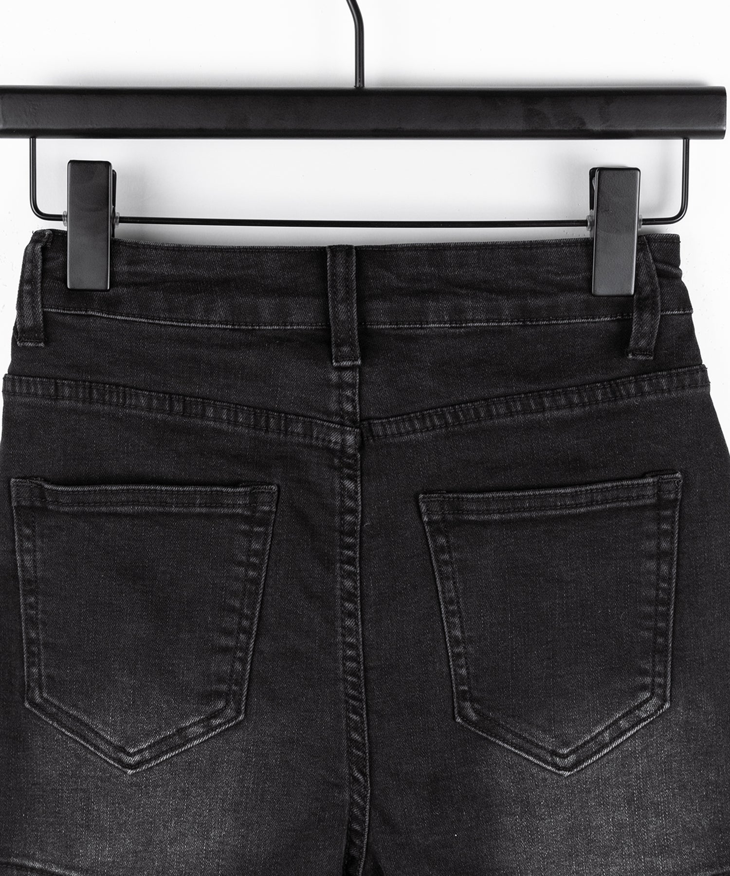 カーゴポケットレイヤードデニムミニスカパン ／ cargo pocket layered denim mini skirt pants