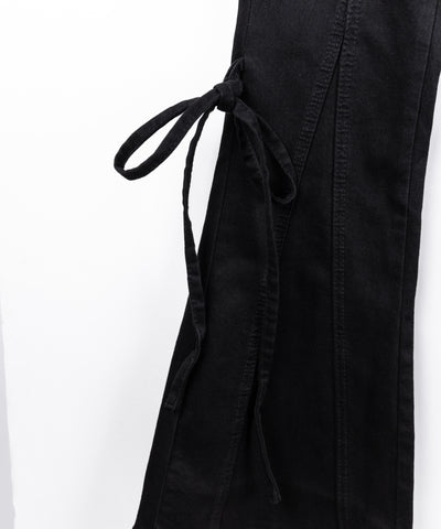 ストラップリボンヴィンテージストレッチフレアデニム ／ strap ribbon vintage stretch flare denim