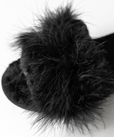 【 MINAMIさん着用 】フェザーファールームシューズ ／ feather fur room shoes