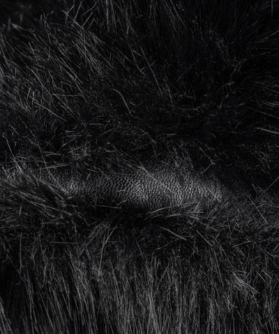 フェイクファーフーディショートコート ／ fake fur hoodie short coat