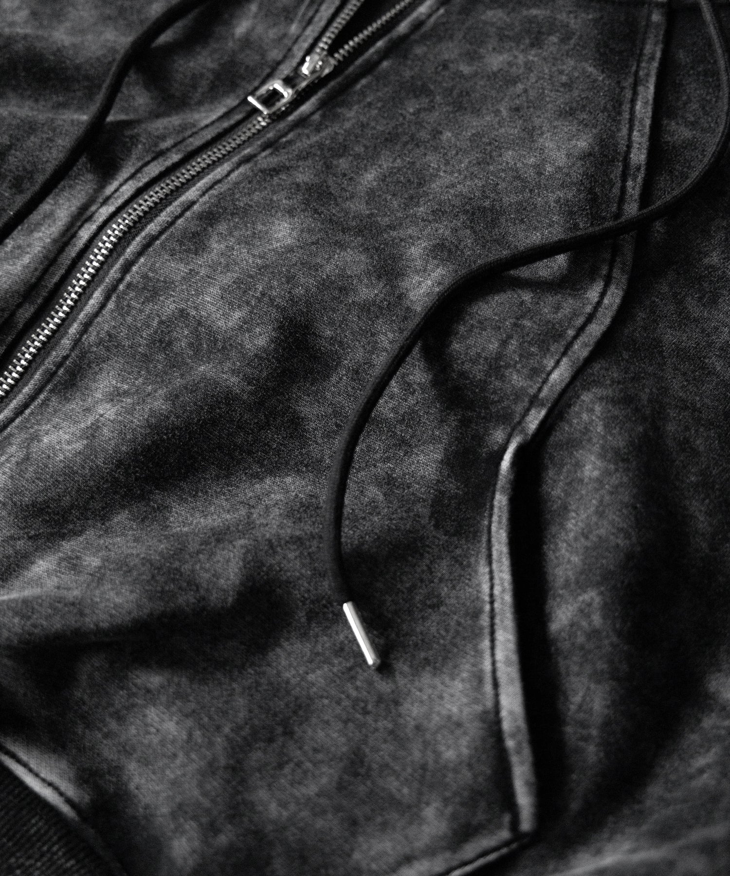 【 ２color 】ピグメントヴィンテージショートジップパーカー ／ pigment vintage short zip hoodie