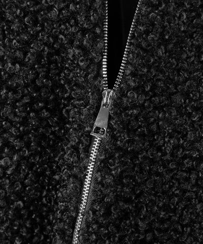 テディボアジップアップフーディクロップドコート ／ teddy boa zipup hoodie cropped cat