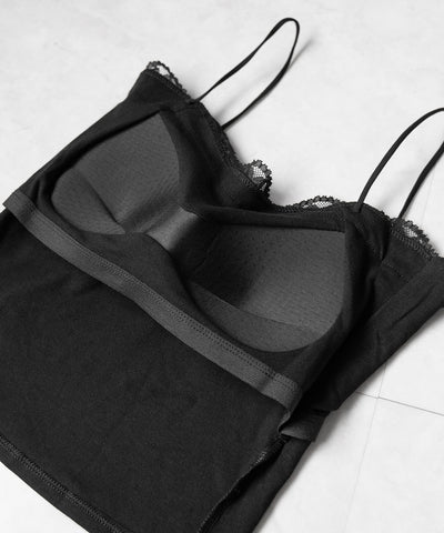 【 ３color 】レース切替スクエアクロップドキャミソール ／ Lace switched square cropped camisole