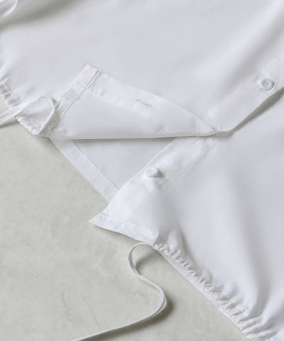 【 ２color 】クロスストラップリボンショートシャツ ／ cross strap ribbon short shirts
