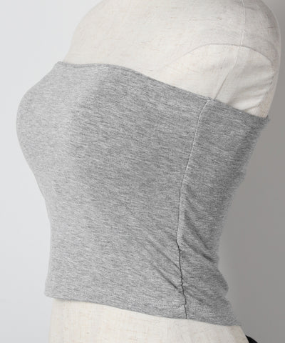 【 カップ付き 】ショートスクエアチューブトップ／ short square tube top