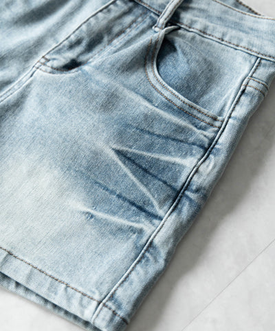 ハイウエストタイトデニムショートパンツ ／ high waist tight short pants
