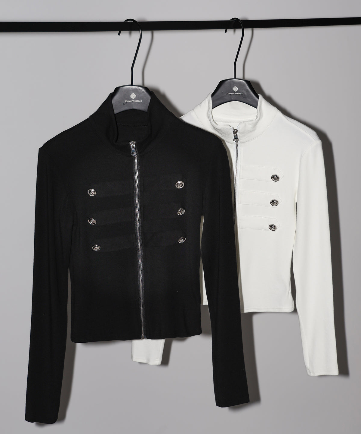 ナポレオンスタンドネックジップアップトップス ／ napoleon standneck zipup tops