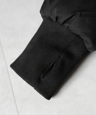 フェイクファーフード中綿ショートジャケット ／ fake fur hoodie fake down short jacket
