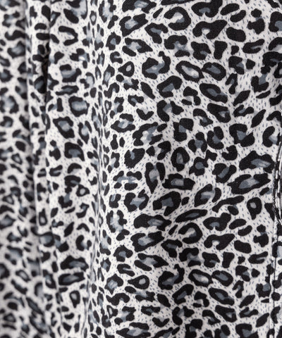 レオパードフロントリボンショートカーディガン ／ Leopard front ribbon short cardigan