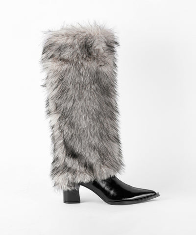 ミックスフェイクファーロングカバーブーツ ／ mix fake fur long cover boots