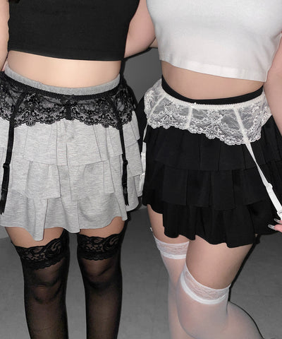 レースリボンストラップガーターベルト ／lace ribbon strap garter belt