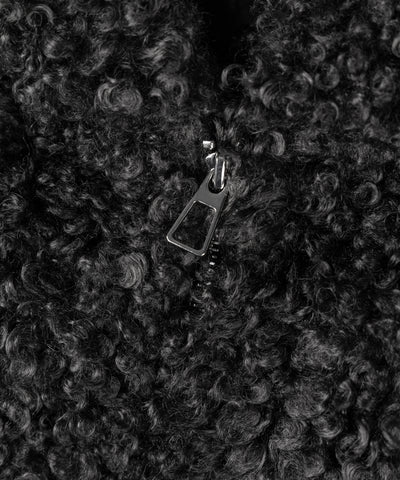 【 限定先行販売 】プードルボアミドルフーディコート ／ poodle boa middle hoodie coat