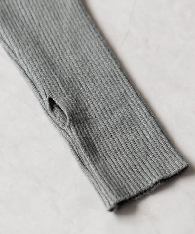 【 ３color 】BASIC ショートリブニットトップス　／ BASIC SHORT LIB KNIT TOPS