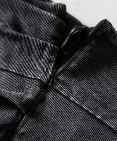 【 ２color 】ヴィンテージピグメントフリルベアトップス ／ vintage pigment frill bare tops