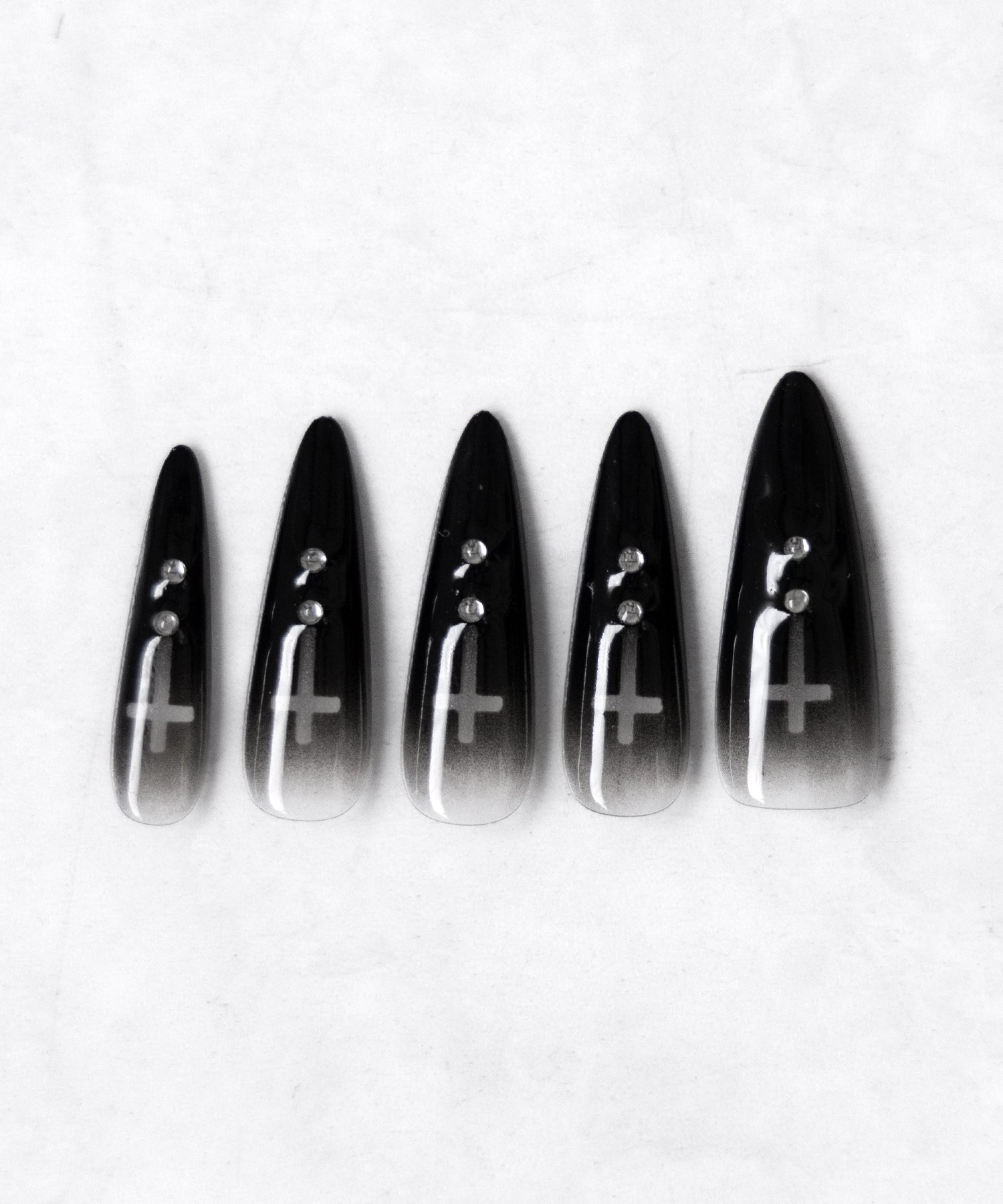 【 限定先行販売 】gradation sheer cross point long nail tips