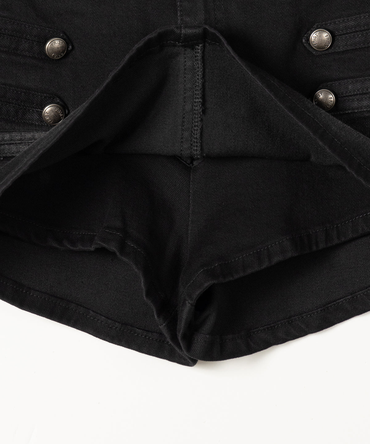 ナポレオンデザインストレッチデニムミニスカパン ／ napoleon design stretch denim mini skirt pants