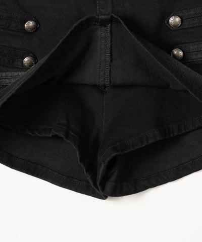ナポレオンデザインストレッチデニムミニスカパン ／ napoleon design stretch denim mini skirt pants