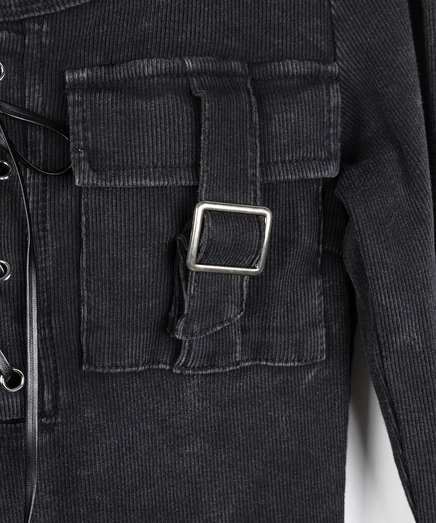 ヴィンテージレースアップアウトポケットスクエアリブロンT ／ vintage laceup outpocket square lib long slleve T-shirts