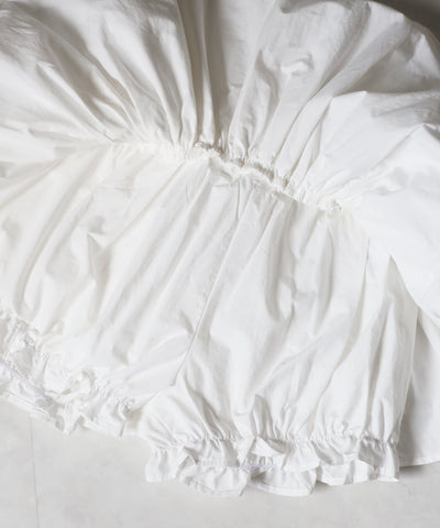 【 インパン裏地付 】ボリュームフレアコットンミニスカート ／ volume flare cotton mini skirt