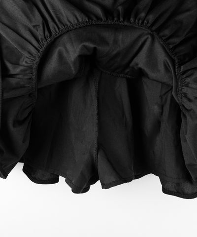 【 無地 or レオパードから選べる ／ インパン裏地付 】コーデュロイティアードフリルミニスカート ／ corduroy tiered frill mini skirt