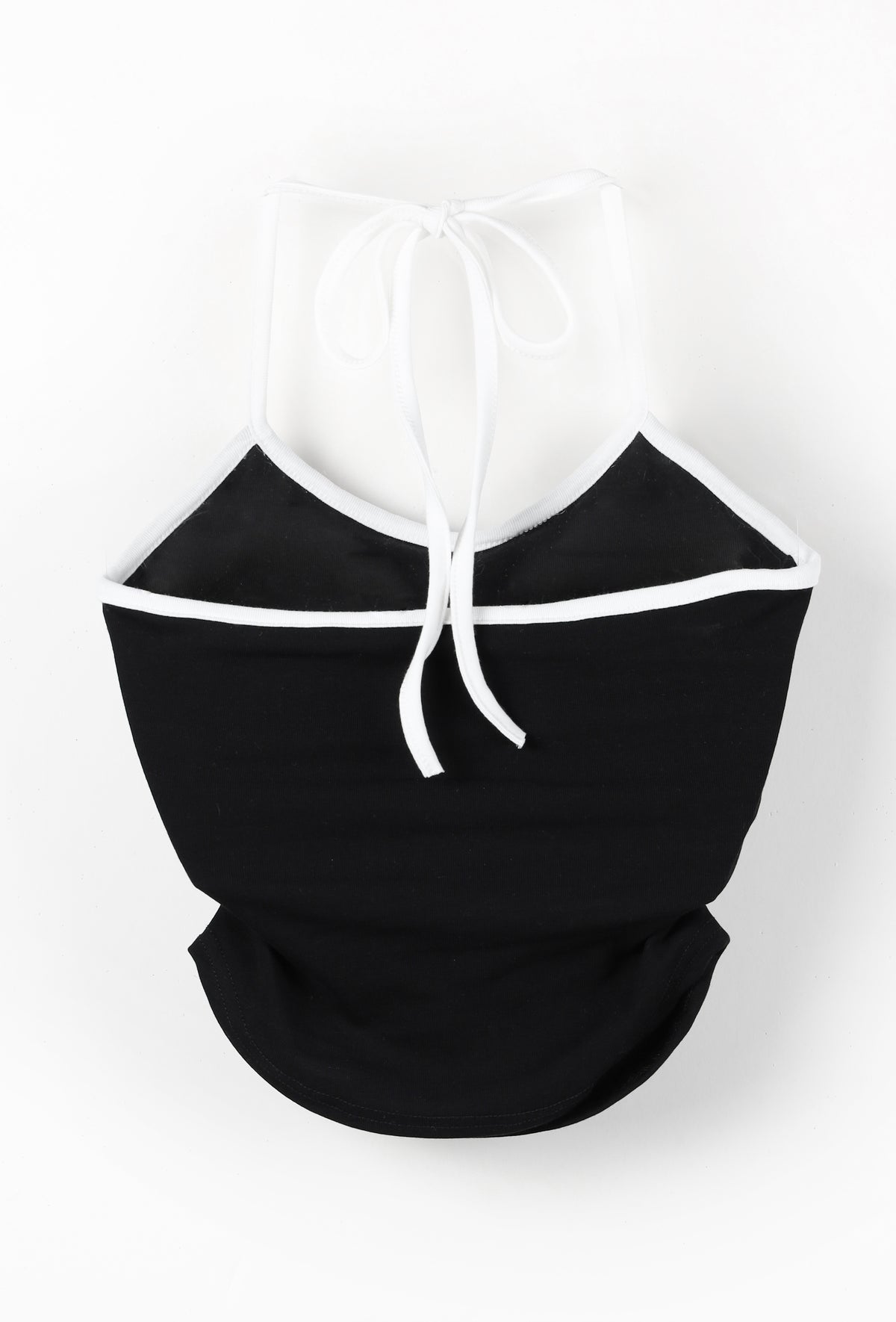 【２点セット 】２WAY クロスストラップショートカーディガン＋ ホルターリボンバイカラーキャミSET ／ 2WAY cross strap short cardigan + halter ribbon bicolor camisole SET