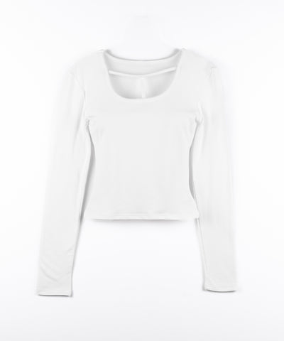 【 裏起毛 】カットアウトストラップスリムカットソートップス ／ cutout strap slim cutsew tops