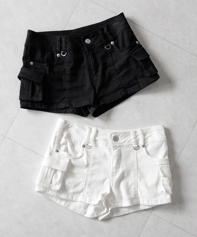カーゴポケットリングマイクロショートパンツ ／ cargo pocket ring micro shorts