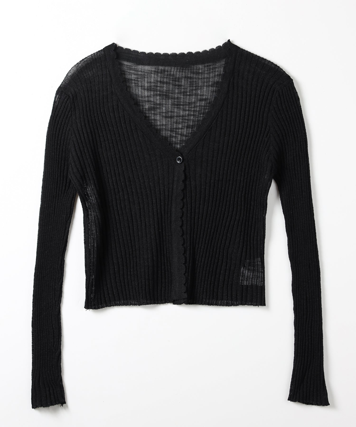 【 ２点セット 】レースリボンニットキャミソール ＋ シアーリブニットカーディガン ／ lace ribbon knit camisole ＋ sheer lib knit cardigan