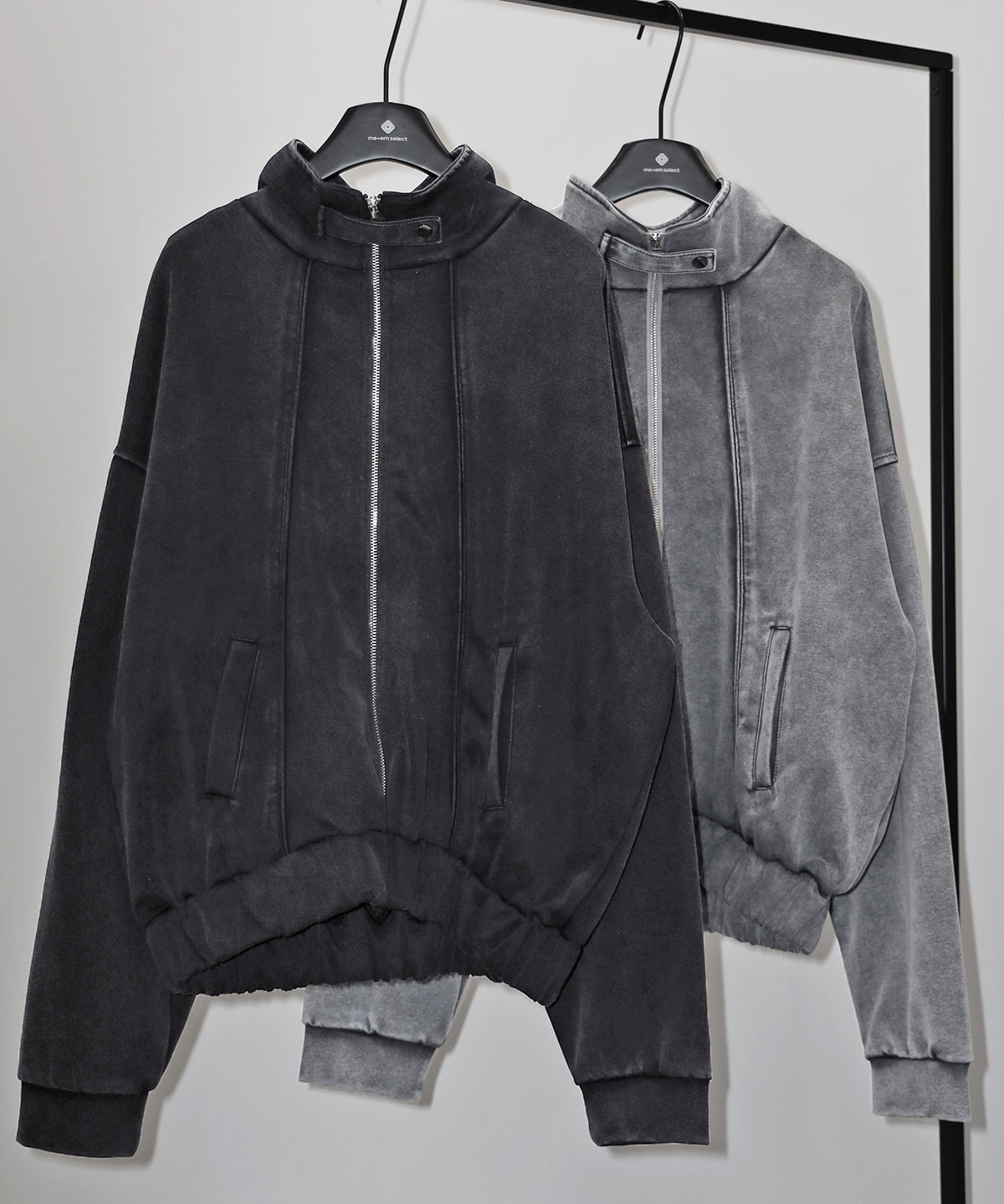 ピグメントヴィンテージジップアップオーバースウェットブルゾン ／ pigment vintage zipup over sweat blouson