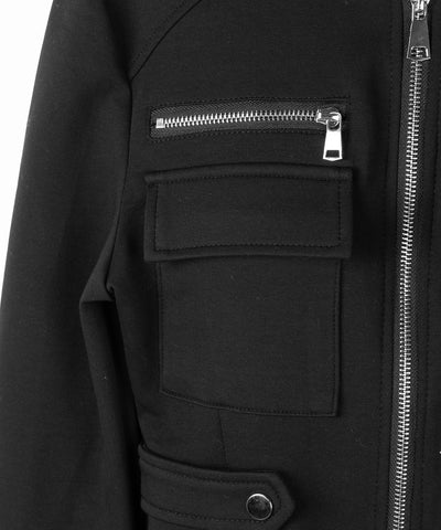 アウトポケットジップアップスリムカットジャケット ／ out pocket zip up slim cut jacket