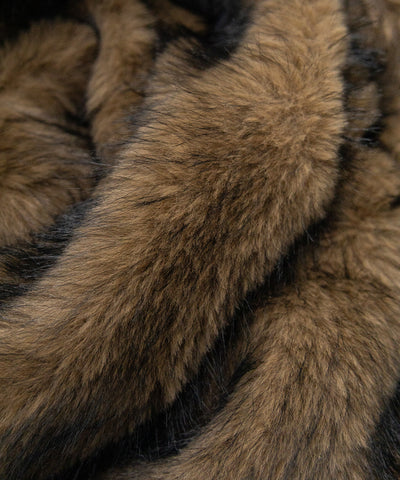 スタンドカラーミックスファーショートコート ／ stand-collar mix fur short coat