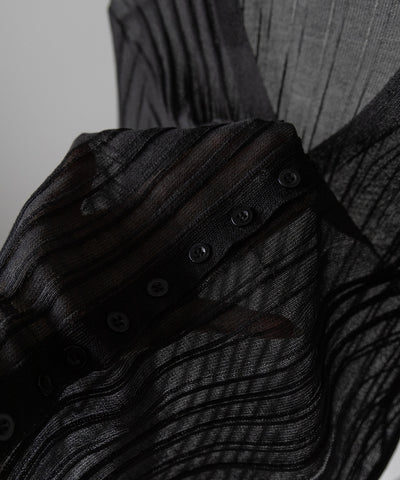 シアーリブニットカーディガン ／ sheer lib knit cardigan