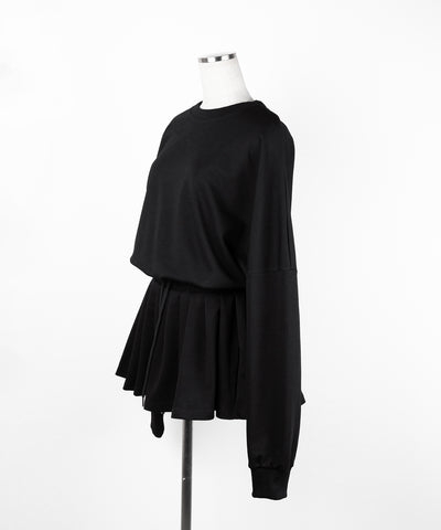 オーバースウェットフレアミニワンピース ／ over sweat flare mini onepiece