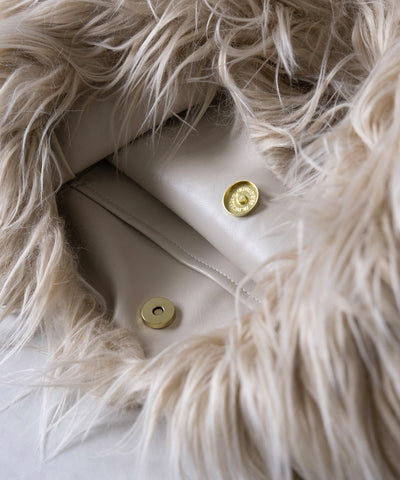 【 ５color 】シャギーファーワンハンドルショルダーバッグ ／ shaggy fur onehandle shoulder bag
