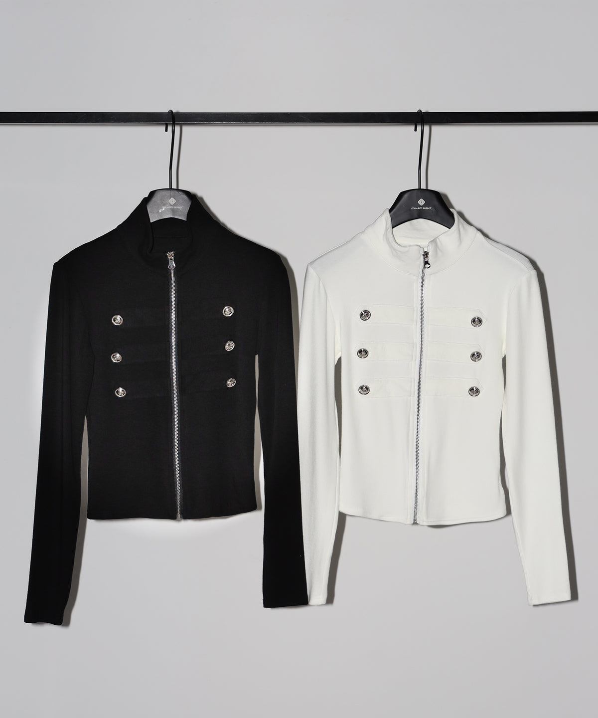 ナポレオンスタンドネックジップアップトップス ／ napoleon standneck zipup tops