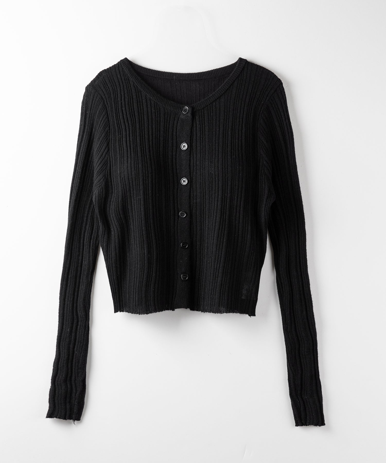 【 2点セット 】ツイストリブニットキャミソール ＋シアーリブショートカーディガン SET ／ twisted rib knit camisole + sheer rib short cardigan SET