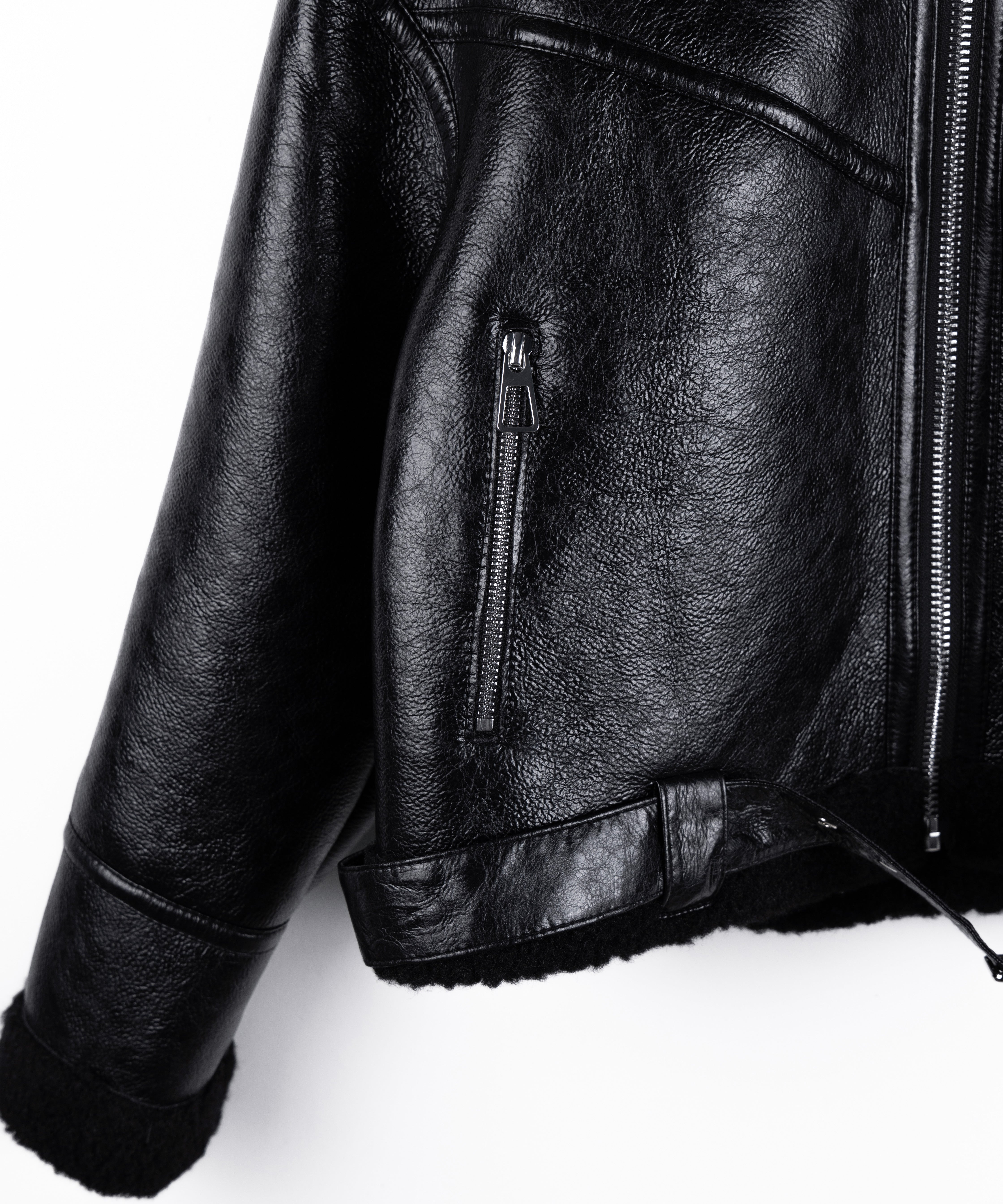 【 限定先行販売 】B-3ヴィンテージレザーボアムートンジャケット ／ B-3 vintage leather boa mouton jacket