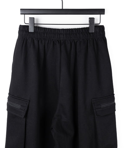 【 限定先行販売 】ドローコードタックワイドカーゴスウェットパンツ ／ drawcord tuck wide cargo sweatpants