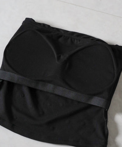 ラインストーンスリムフィットベアトップ ／ Rhinestone slim fit bare top