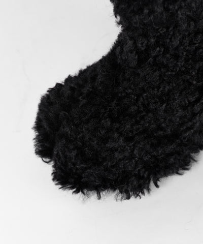 厚底テディボアショートブーツ ／ platform teddy boa short boots