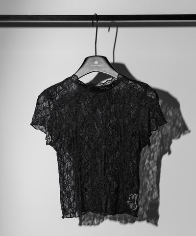 ストレッチレースショートメローＴシャツ ／ stretch lace short mellow T-shirts