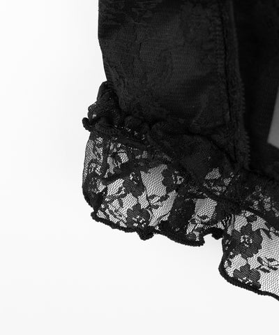 フロントサテンリボンレースキャミビスチェ ／ front satin ribbon lace cami bustier