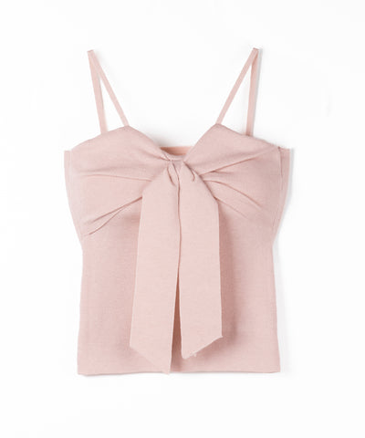 【 ２点セット 】リボンニットキャミソール ＋ カーディガンセット ／ribbon knit camisole + cardigan SET