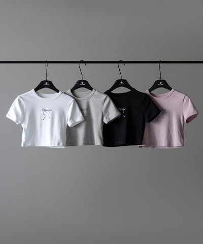 【 ４color 】ミニリボンショートちびＴシャツ ／mini ribbon short chibi Tee
