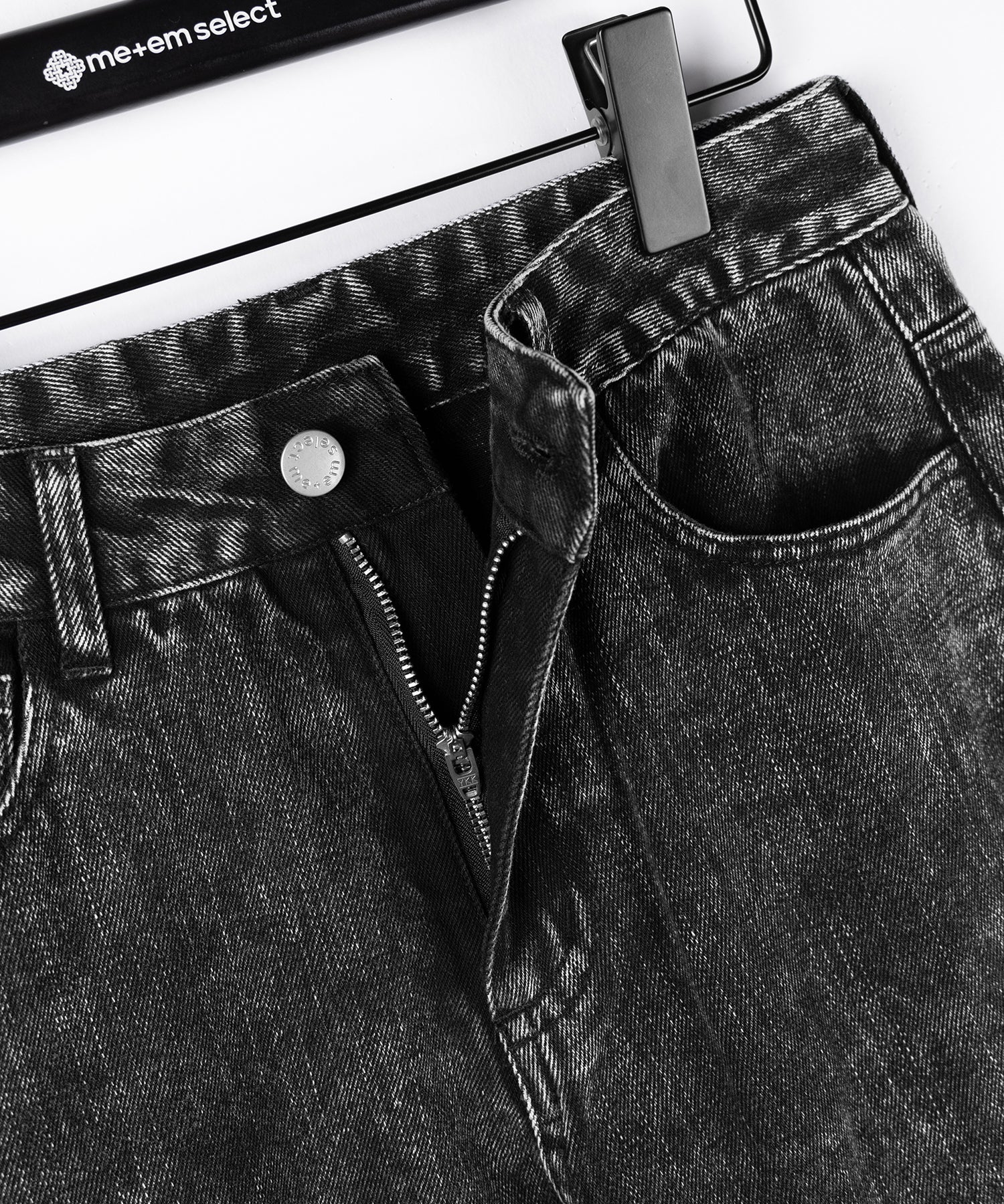 【 セットアップ着用可能 】ヴィンテージケミカルブリーチストレートワイドデニム ／ vintage chemical bleach straight wide denim