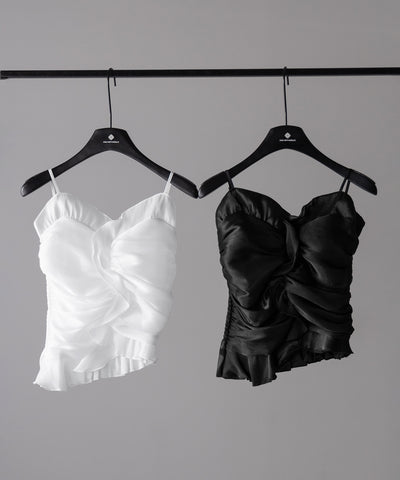 【 ２color 】オーガンジーボリュームフリルビスチェ ／ organdy volume Frill Bustier