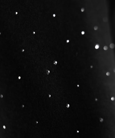 ラインストーン半袖タイトＴシャツ ／ Rhinestone short sleeve tight T-shirt