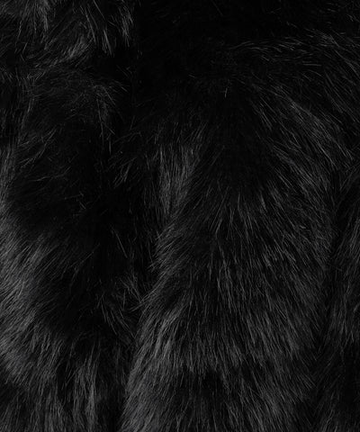 フェイクファーフーディミドルコート ／ fake fur hoodie middle coat